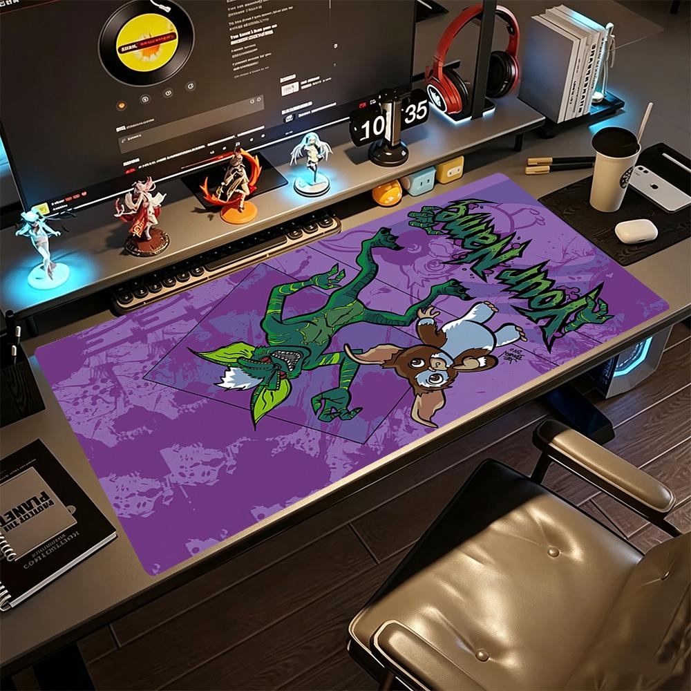 Gremlins Personalized Text Mouse Pad Gaming Laptop Mouse Pad Computer Desk Keyboard Mat Non-Slip Rubber Bottom