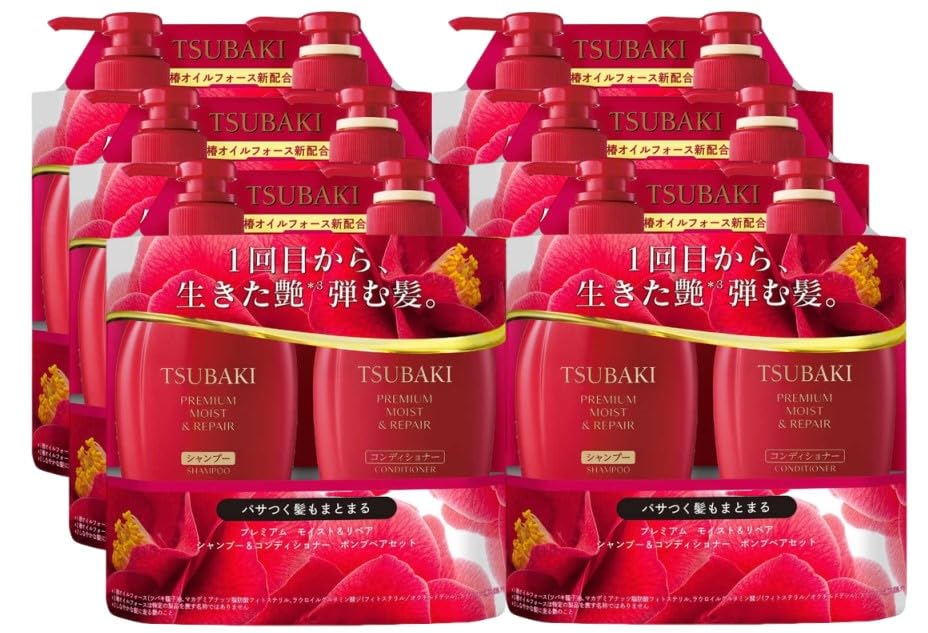 

Набор шампуня и кондиционера TSUBAKI Premium Moist Repair 6 x 450 мл и (450 мл + Бутылки)