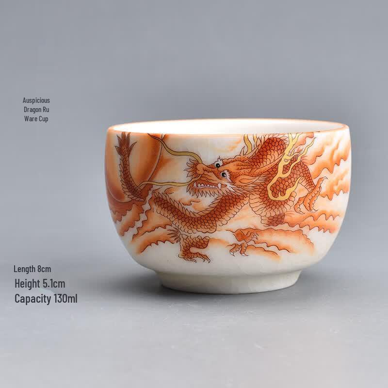 Qiwei Hand-Painted Ceramic Kung Fu Teacup