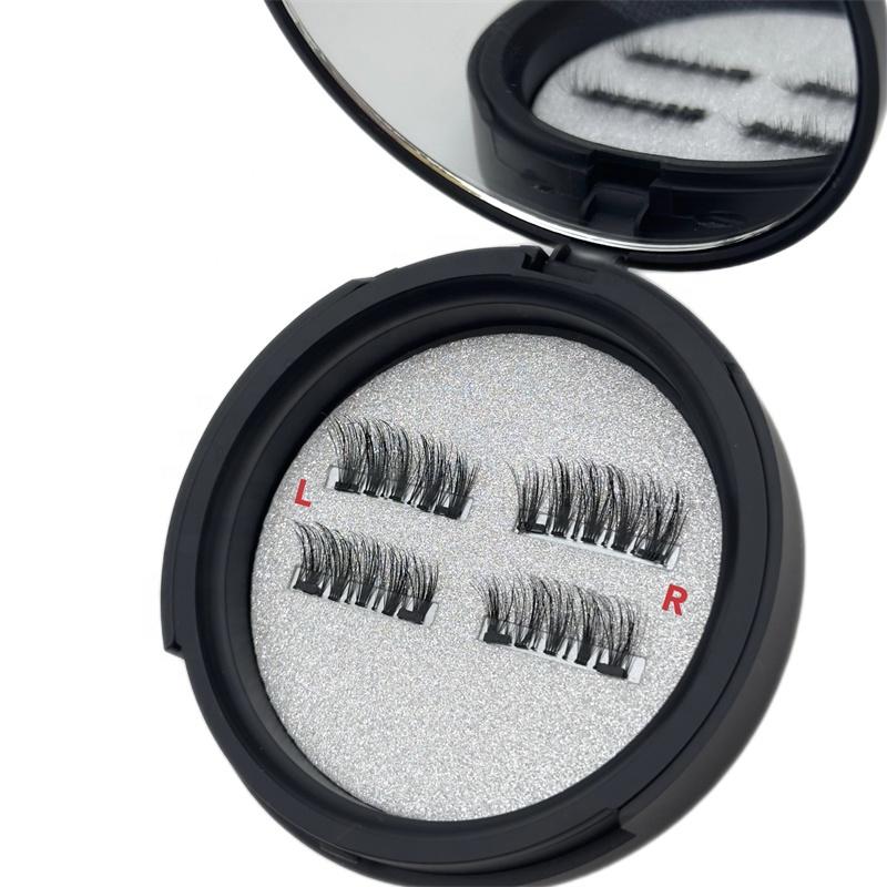 New Luxury Cat Eye Magnetic Lashes Synthetic Hair Reusable Cruelty-Free Super Fine Band Natural Look Half Lash for Hot Selling