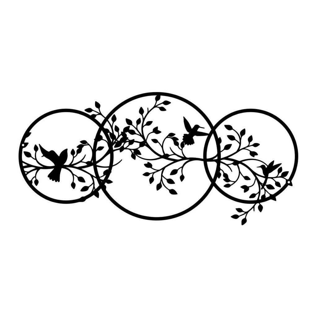 Little Bird On Branch Iron Wall Art for Bedroom & Kitchen