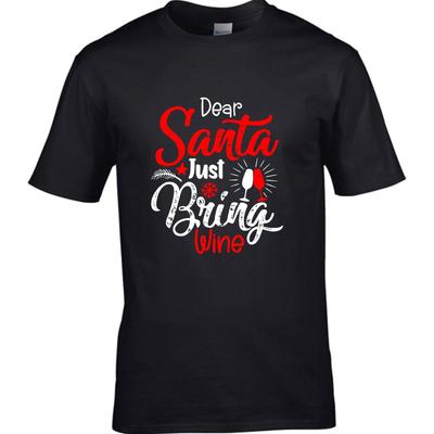 Lieber Weihnachtsmann Bring Nur Wein Shirt,Weihnachts Trink T-Shirt,Mama Weihnachtsfeier,Lustiges Unisex T-Shirt