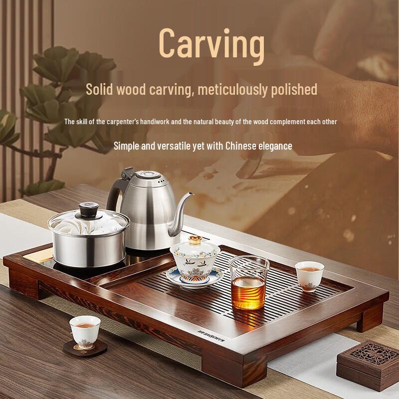 Jinzao Wenge Wood Automatic Kung Fu Tea Set
