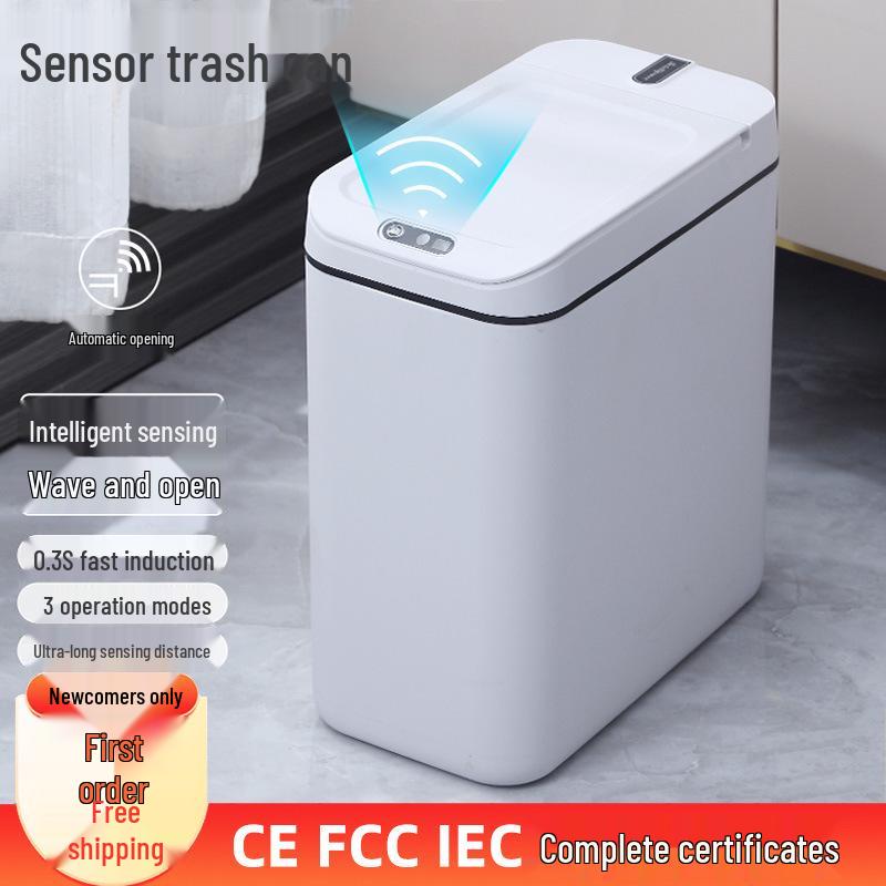 Smart Large-Capacity Induction Trash Can for Kitchen & Bathroom
