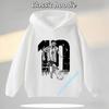 Football Star Cartoon Print Autumn/Winter Coat Messi Children's Hooded Sweatshirt Boys' Sports Shirt Girls' Casual Top
