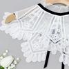 Embroidered Flower Faux Collar Decorative Collars for Clothing Dress Removable False Collar Women Adjustable Neck Shawl