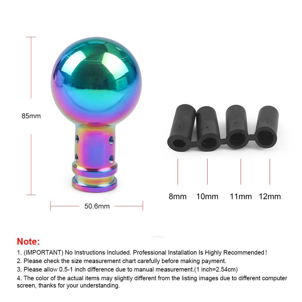 

Универсальная ручка переключения передач из нержавеющей стали Racing 85 мм, головка переключения шаровой формы, головка переключения передач