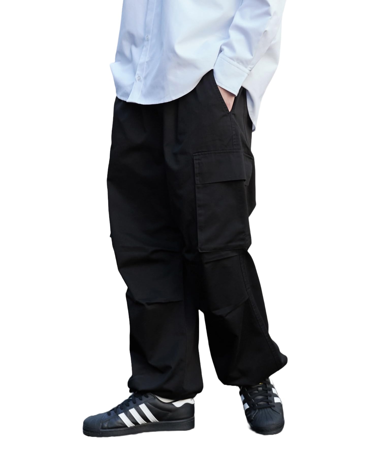 

WEGO Широкие брюки карго широкие штанины легкие рабочие размер черный мужские брюки, брюки, брюки, низ, брюки, на открытом воздухе, уличная одежда, подарок, весна/лето, осень/зима, чёрный