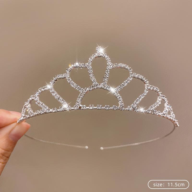 Birthday Rhinestone Crown Headband Princess Tiara Bride Wedding Crown Adult Headband Diamond Children