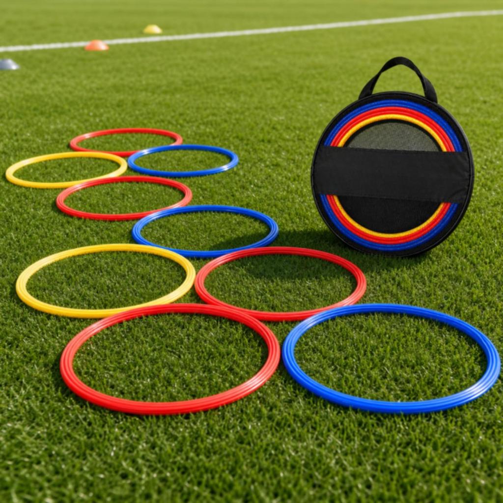 12 Pieces PP Agility Training Hoop 50 Cm Diameter for Sports Teams, Students