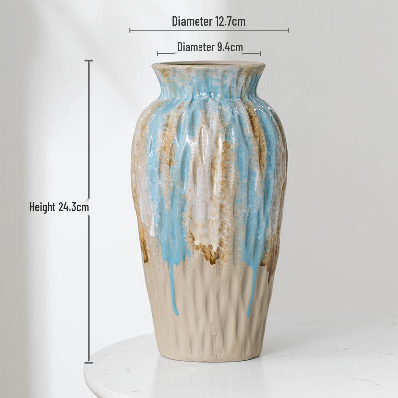 Nordic Minimalist Ceramic Vase for Dried Flowers and Hydroponics