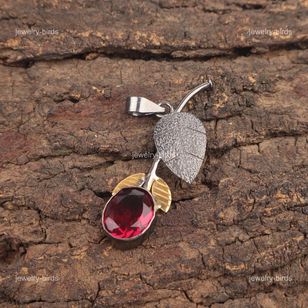 Oval Pink Rubellite Stone 925 Sterling Silver Trendy Mother Gift Pendant Jewelry PP-55-20