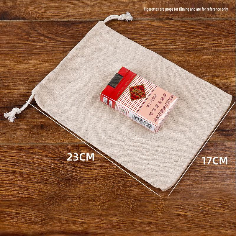 Cotton Drawstring Bag with Printed Logo for Rice Storage