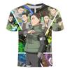 3D Anime Graphic Print Men's T-Shirt, Short Sleeve Summer Casual Streetwear Top