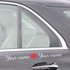 DIY  Window Sticker Personalized Lover Romantic Name Vinyl Decor Decal Gift for Girls Boys Car Door Hood Auto Accessories