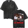 Vintage Washed Rapper Lil Wayne Graphic T Shirts Men Women High Quality Fashion Oversized Tshirts Summer Casual Cotton Tshirt