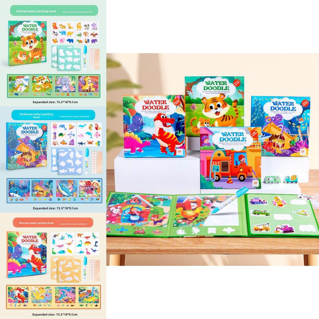 Water Painting Book For Kids With Animal Recognition And Puzzle Activities For Early Learning