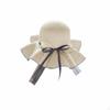 Sun Hat, Wide Brim, Stylish Raffia Hat Protection, for Women Summer Beach Beige Polka Dot Ribbon