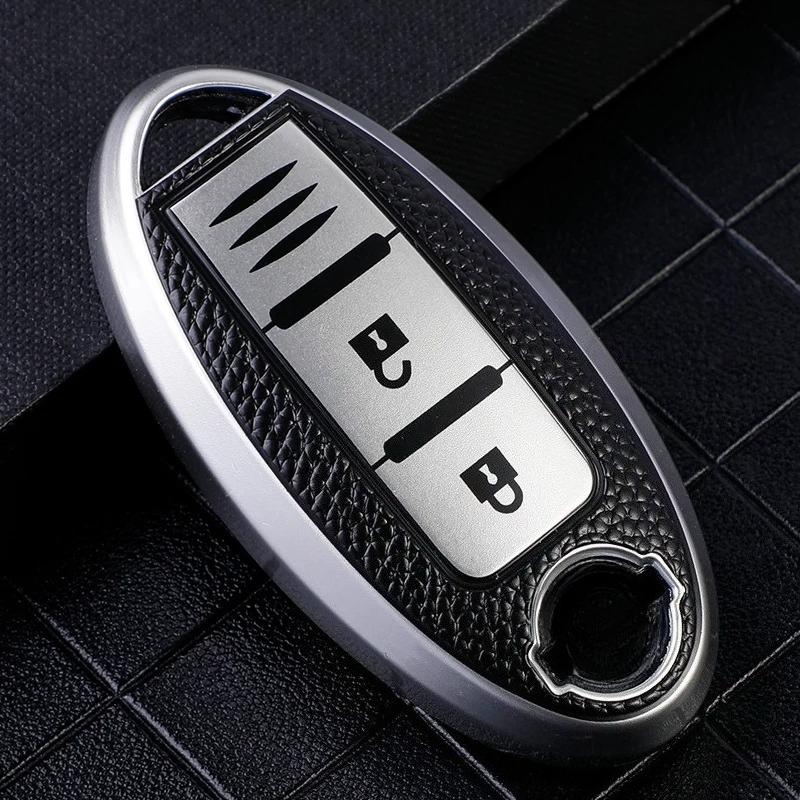 

TPU Car Key Case Cover for Nissan Leaf Micra Qashqai J11 J10 X Trail T32 Versa Note Patrol Key Fob Cover Accessories серебряный