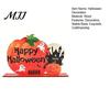Decorative Crafts for Shelves Halloween Pumpkin Wooden Table Centerpiece, Creative Haunted House & Ghost Compact Dining Decorations Desktop