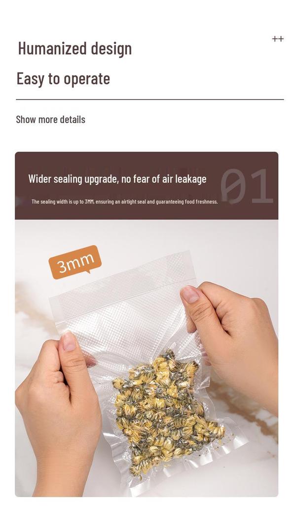 Household Automatic Vacuum Sealer for Tea and Food Preservation
