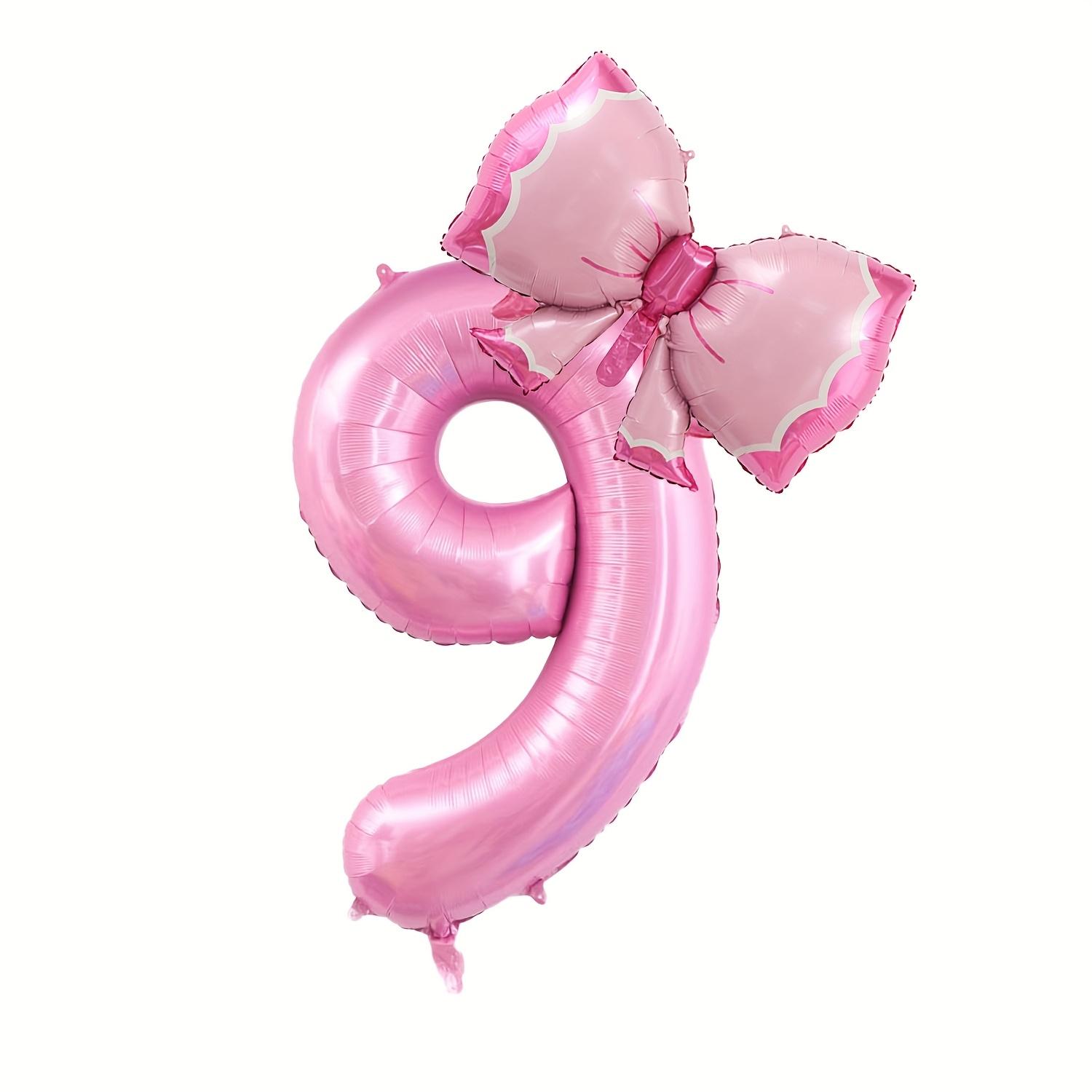 

Набір із 2 частин із 32-дюймового рожевого банта та рожевих 0-9 цифрових повітряних кульок з алюмінієвої фольги на дні народження, день святого Валентина, весілля, вечірки, прикраси для вечірок