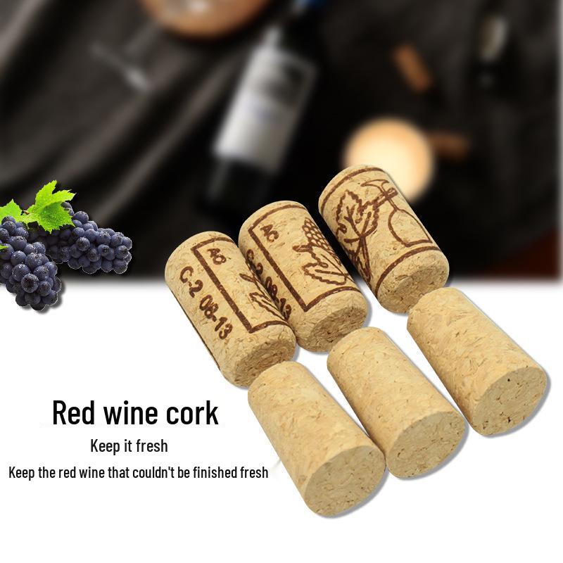 Red Wine and Champagne Cork Storage Jar with High-Density Synthetic and Natural Glass Bottle Stoppers