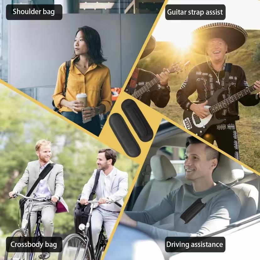 Cross-border Laptop Bag with Guitar Strap, Camera Pockets, Detachable Shoulder Pad, Breathable and Thickened Design.