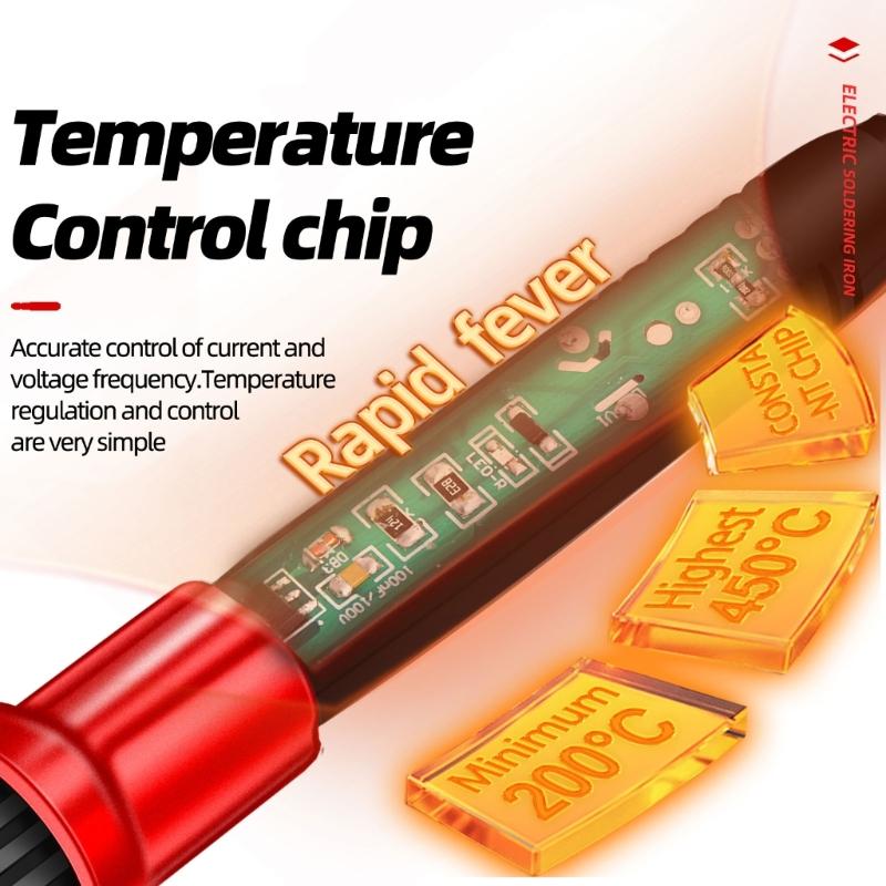 Precise SL104 Soldering Iron Set Welding Tool Adjust Temperature 200-450℃ Fast Heating Fine Soldering Crafting Tool