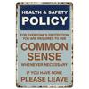 Vintage Tin Sign Safety Pub Wall Decor Metal Poster Garage Retro