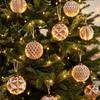 12PCS 8cm Christmas Ornament Ball Set Brown Vintage Style Christmas Tree Pendant Shatterproof Xmas Tree Ornaments