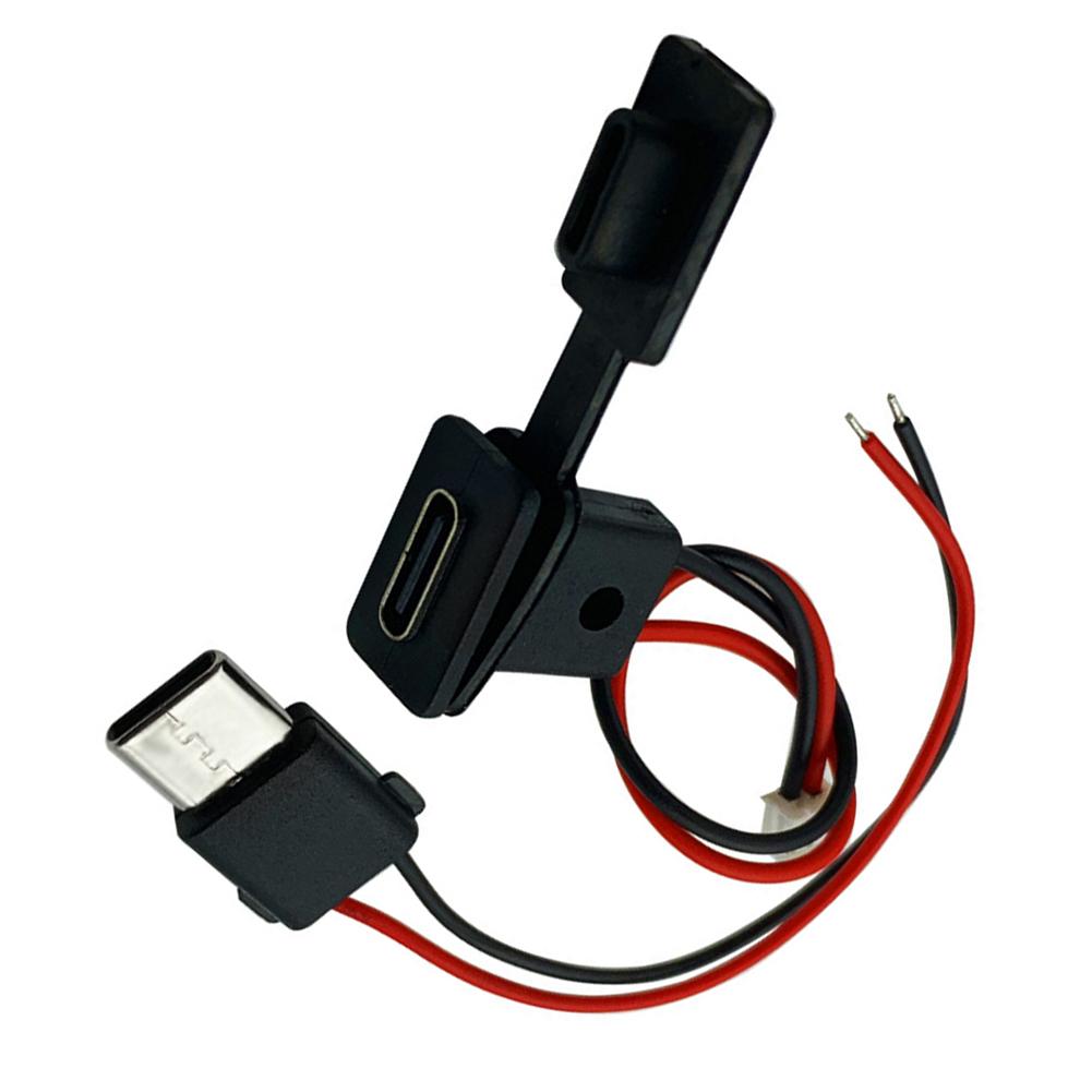 Type-C Connector USB-C Charging Socket With Snap Lock Plate TYPE-C Male Female Waterproof Connector Power Tools Parts