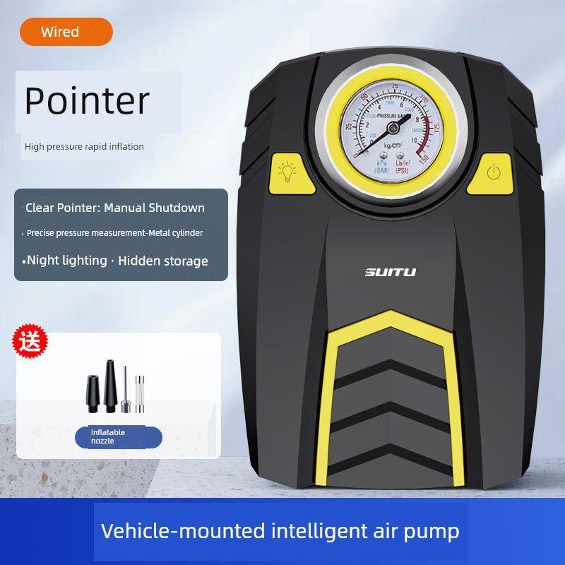 

Car Air Pump, Portable Electric Tire Pump for Cars, Multifunctional 12V Air Pump, Car Air Pump Pointer Car Air Pump 19 Cylinder