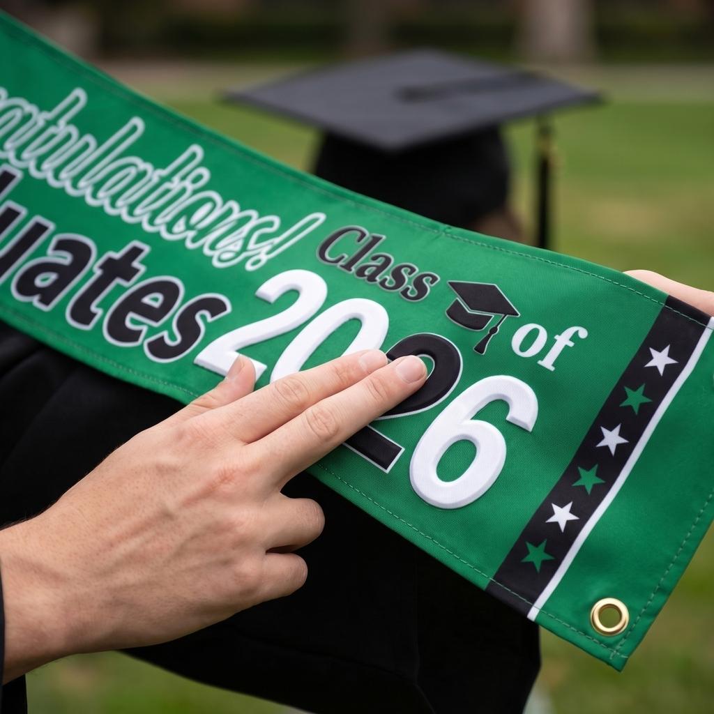Graduation Banner Class of 2026 Graduation Party Decoration Banner Congrats Graduates Photo Prop Banner for Graduation Ceremony