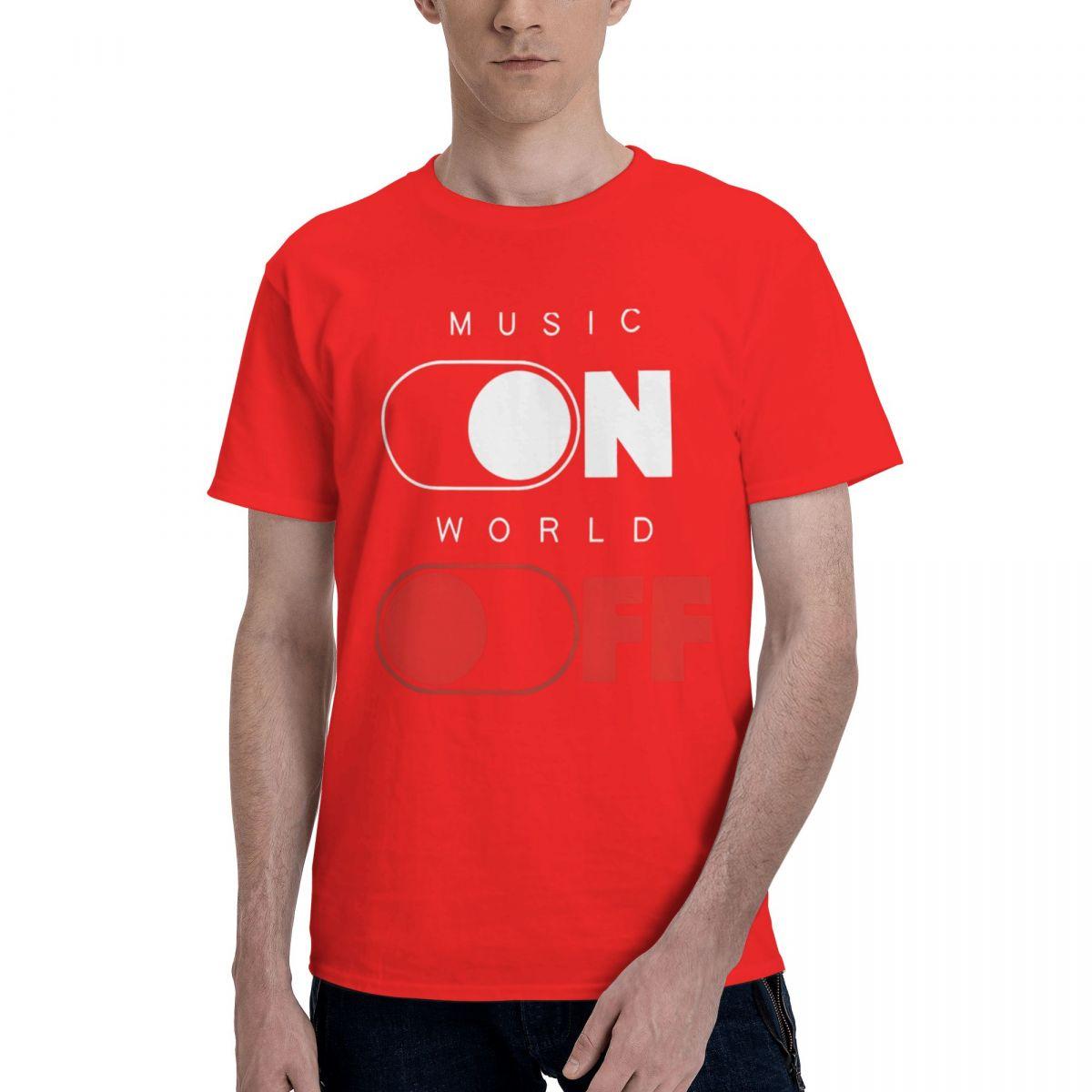 

Music On World Off 100 Cotton Casual Breathable Confortable Totoro Funny Mens TShirts Clothes Men S