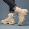 Men's outdoor field training boots four season high-top anti-slip jungle cross-country boots comfort casual hiking walking boots
