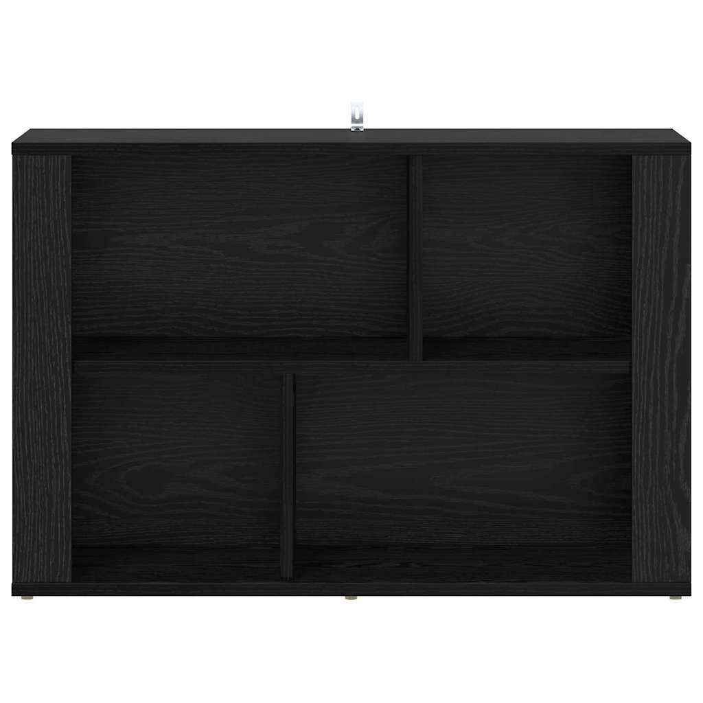 Sideboard in Black Oak Look 80 x 30 x 53 cm Particleboard