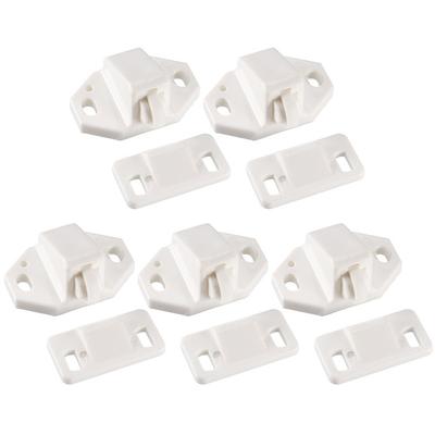 Rullo a molla per porta in plastica ABS Bianco 5 pz Mobile-Armadio-Ferramenta