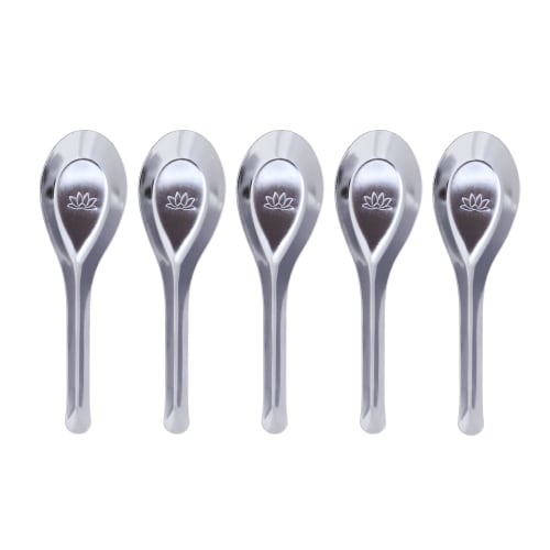 

Ложка из нержавеющей стали с узором лотоса для вьетнамской уличной еды/Изысканная азиатская посуда (5)