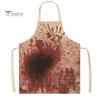 Novelty Barbecue Apron Halloween Butcher with Realistic Blood Stain, Washable Protective Work Apron, Funny Prank Gift Horror Costume Prop for Cosplay