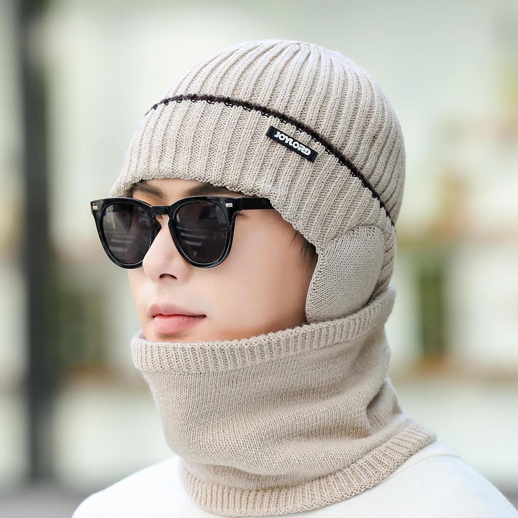 Hats for Men Winter Solid Color Knitted Hats  Men's Woolen Hats  Boys' Warm and Cold Hats  Trendy High Density Knitted Hats