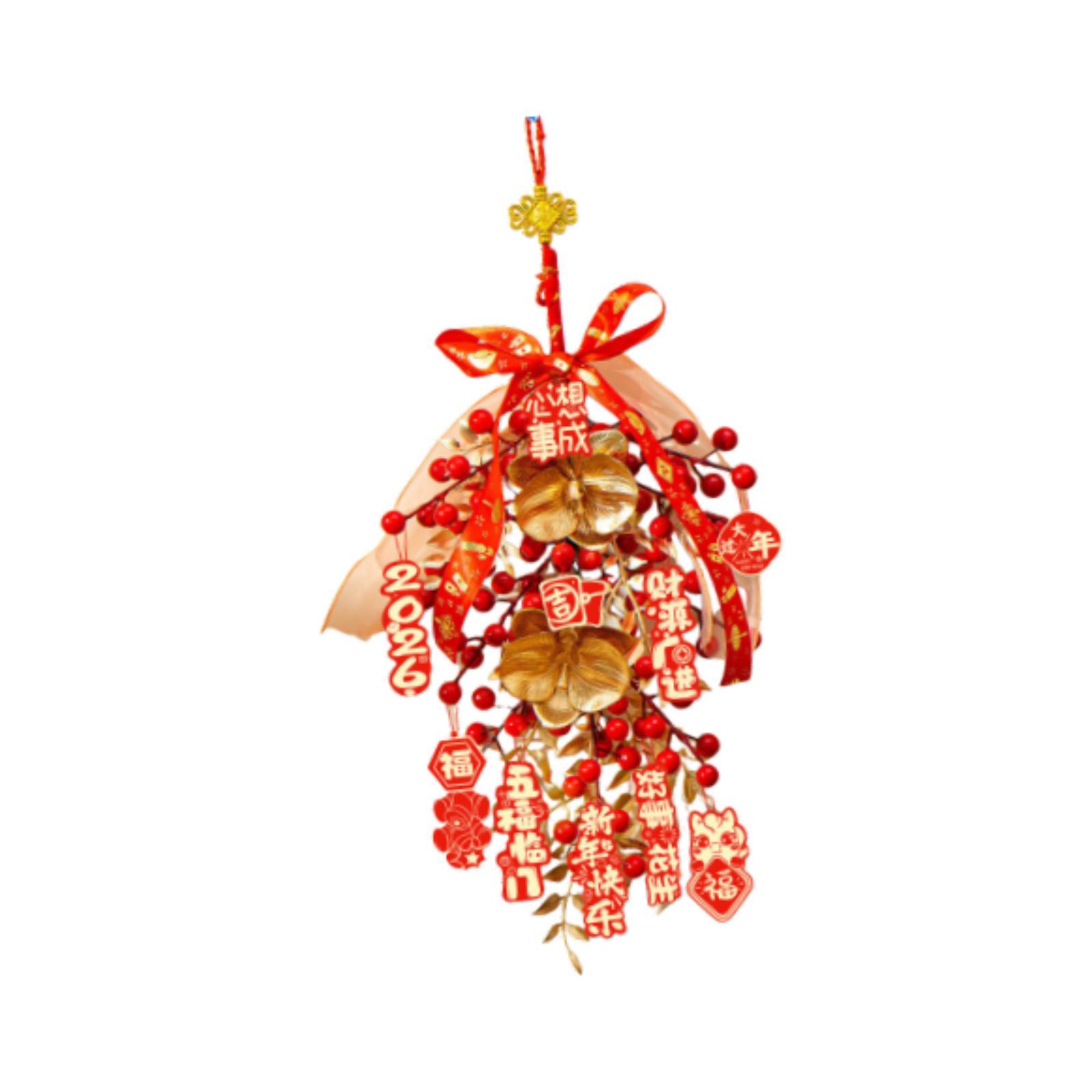 

PVC Chinese New Year Pendant Hanging Decoration Spring Festival Entryway Sign for Family Party Celebration