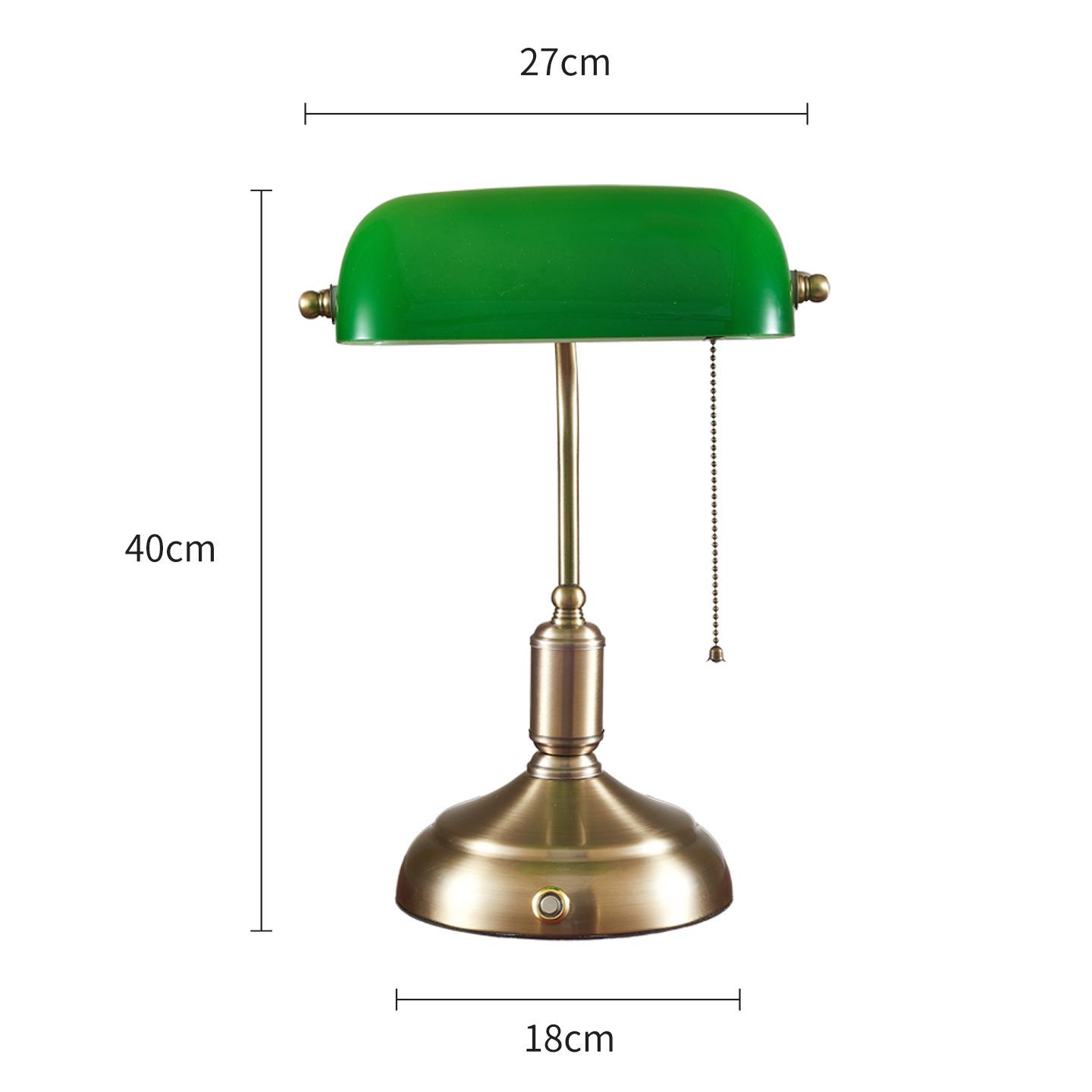 Retro Green Rechargeable Desk Lamp - Eye Protection and Ambiance for Study Rooms 5V 5W