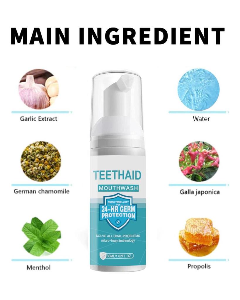 30ML Mousse Toothpaste Natural Ingredients Oral Care Food Grade User-friendly Teeth Mousse Foam