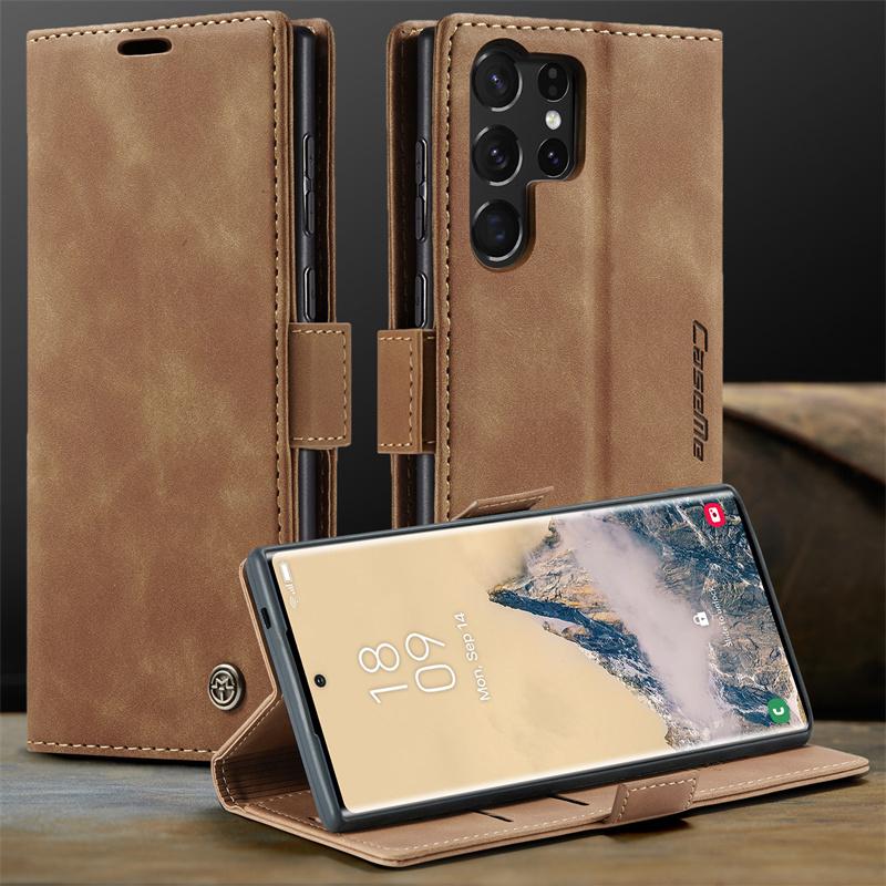 Luxury Leather Phone Case For Samsung Galaxy S20 S21 S22 S23 S24 S25 Ultra Plus FE Note 20 10 Lite Wallet Flip Stand Card Cover