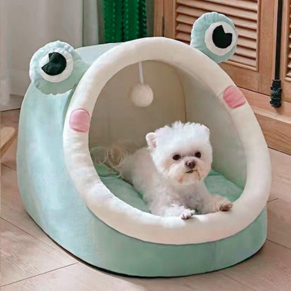 Cartoon Style Cat Sleep Bed Washable Pet Sleeping Bed Warm Pets Sleeping Cave  Kitten