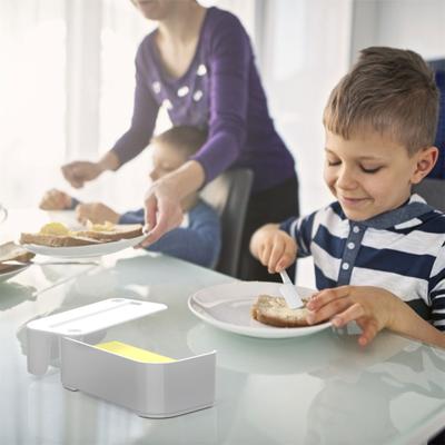 Butter Dish With Knife and Lid Plastic Butter Storage Box Cheese Storage Keeper for Refrigerator Dishwasher Safe