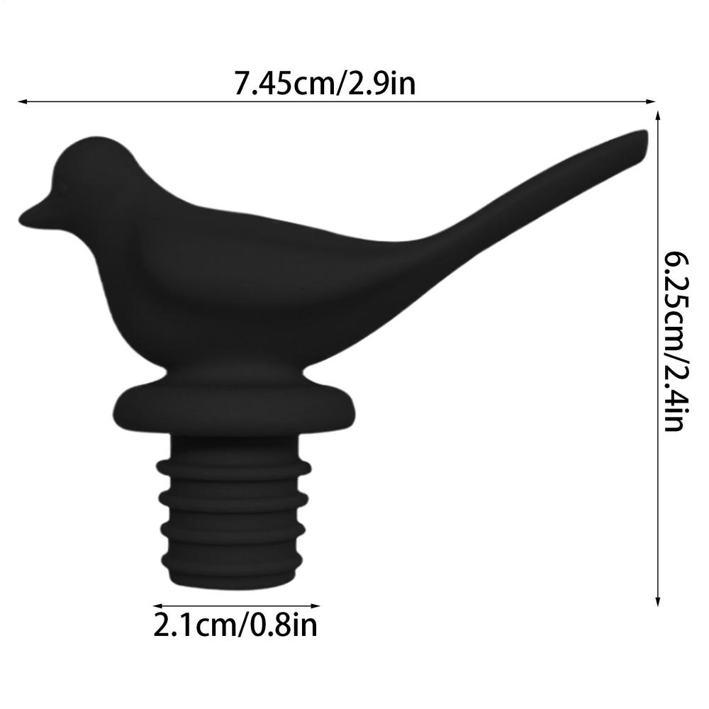 Wine Bottle Stopper 3D Bird Reusable Plug Silicone Champagne Stopper For Champagne Liquor Beverage Beer Bar Kitchen Party