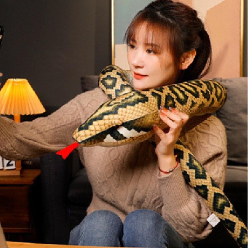 Extra Large Realistic Snake Stuffed Animal Extremely Soft Plush Toy For Snake Lovers