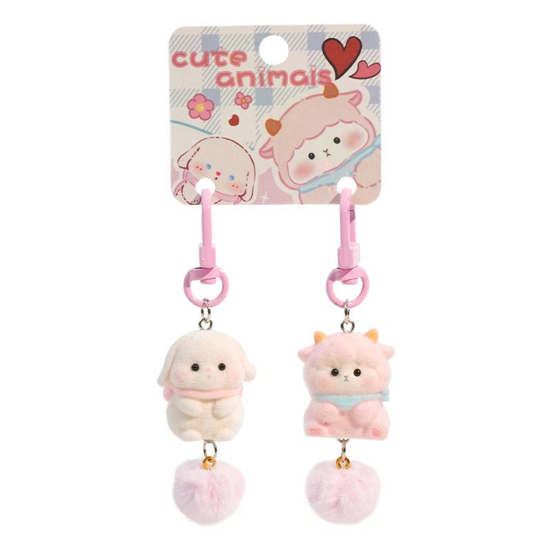 Original Cute Pet Paradise Small Nose Gaga Pair Keychain Creative Resin Doll Couple Keychain Bag Pendant